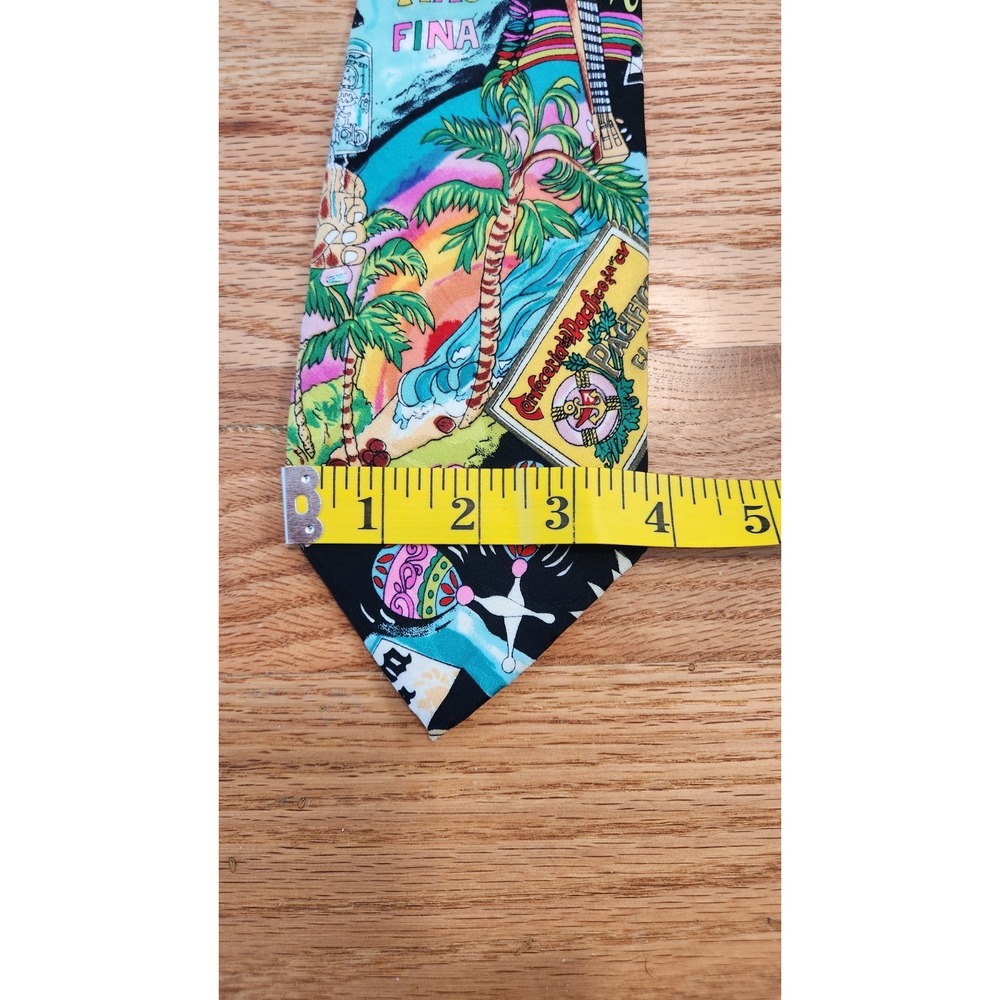 Vintage NICOLE MILLER 1991 Silk Tie Mexico Cerveza Beer Modelo Fiesta Hand Sewn - Picture 13 of 13